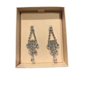Kirks Folly Dangling Chandelier Rhinestone Earrings